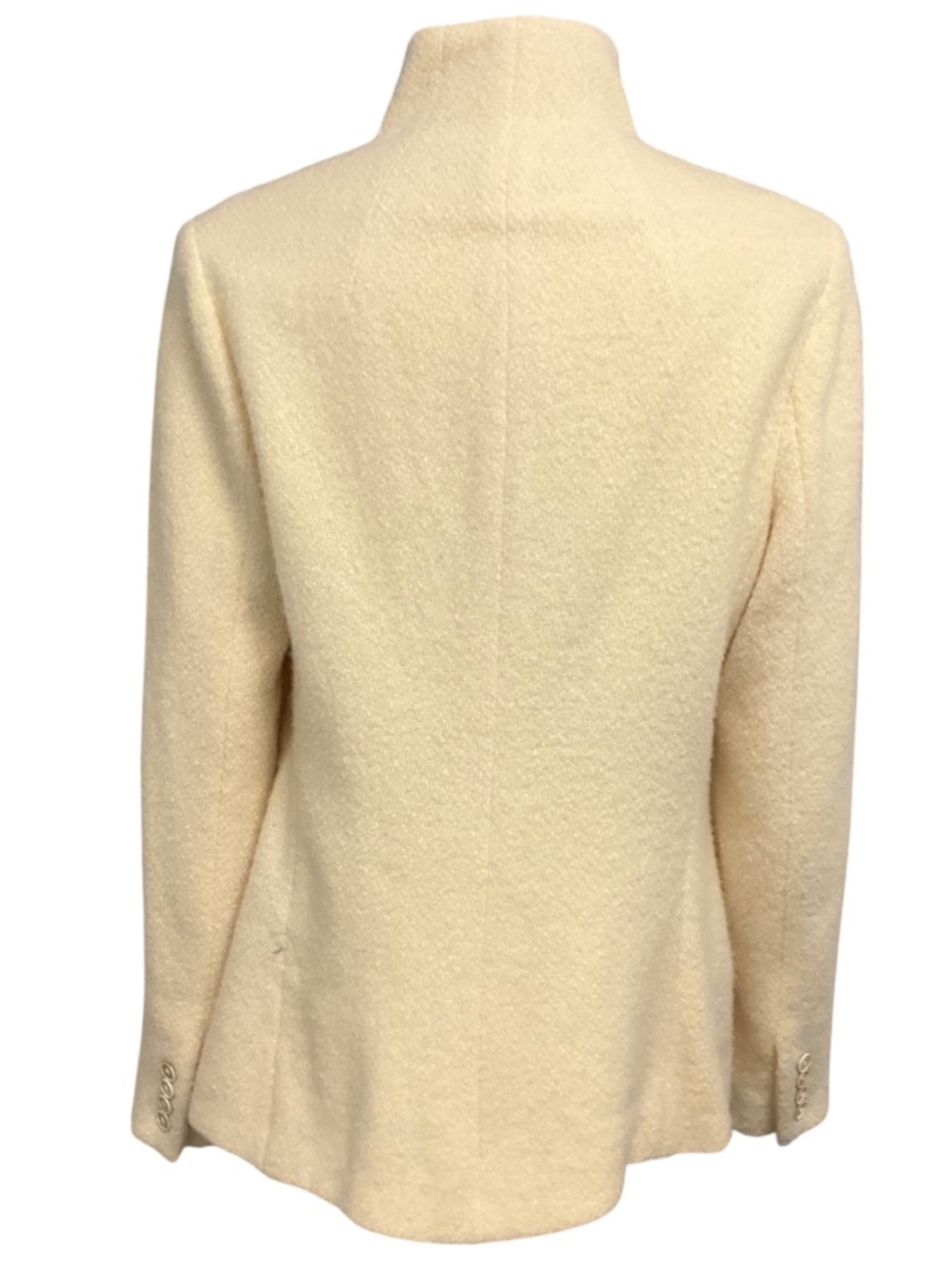 RALPH LAUREN COLLECTION CREAM BUTTON FRONT CASHMERE BLAZER JACKET - Picture 3 of 4
